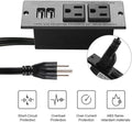 Conference Recessed Power Strip Socket with USB Ports,Table Power Strip,Desktop Charging Station with 2-Outlets and 2 USB Ports USB-A 2AC 2USB
