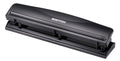 Bostitch Office 3 Hole Punch, Durable Metal, Rubber Base, 12 Sheets, Black 12 Sheet Black