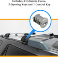 4 Pack Lock Cylinders,for Yakima Car Rack System Components Includes 4 Cylinders Cores, 2 Keys and 1 Control Key,Lockable Accessories for Yakima