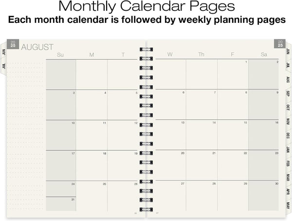 Global Printed Products Essential 7"X9" Monthly & Weekly 2025-2026 Planner - (7" X 9" - June 2025 through July 2026)