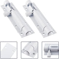 2 PCS Barrel Bolt Latch, 3 Inch, White, Aluminum Alloy | Heavy Duty Slide Lock, For Security Gate Slide Bolt, Garage Door Latches, Warehouse Shed