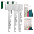 Wonder Hanger Over The Door 3-Pack Organizer for Clothes Hangers, Space-Saving Cascading Hanger Hooks, White