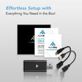 Wireless Carplay Adapter - Fastest 5Ghz - Autosky - Plug and Play - USB-C and USB-A Cables - Wired Carplay Required