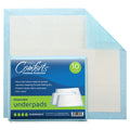 Premium Protection Chucks Disposable Underpads, Super Absorbent Protective Bed Pads for Seniors, Pkg of 10, by Easy Comforts White, Blue
