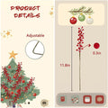 Artificial Red Berry 8 Pack Holly Red Christmas Berries Stems for Xmas Tree Decorations Crafts, Thanksgiving Day Decor Fall, Valentines Day and