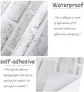 Cohoo Home Brick Wallpaper Peel and Stick Contact Paper 120inL 18inW Faux 3D Brick Contact Paper for Wall White Gray Self Adhesive Removable