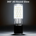 E12 LED Bulbs, 12W Chandelier Light Bulbs 6000K Daylight White, 1200LM 100W Equivalent Non-Dimmable, PC Aluminum Shell, 3 Pack Daylight-12w