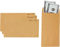 Juvale Money Envelopes for Cash - 100 Pack #7 Small Brown 3.5 x 6.5 in - Sturdy 130 GSM Paper & Secure Gum Adhesive Closure - For Cash Envelopes