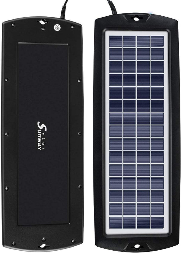 Sunway Solar Solar Car Battery Trickle Charger & Maintainer 12V Solar Panel Power Kit Portable for Car Automotive RV Marine Boat Motorcycle Truck