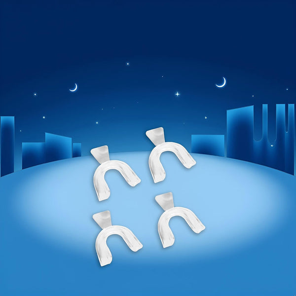 4Pcs Silicone Transparent Comfortable Custom Mouth Guard Grinding,Sleeping Gum Shield,Guard Teeth Whitening Tray for Sports Bruxism Bite