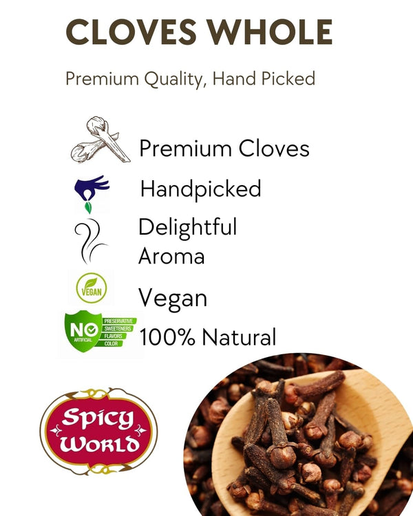 Cloves Whole Bulk 14 Oz Bag - Pure, Non-GMO, Premium Hand Picked Quality - Great for Foods, Clove Tea, Clove Pomander Balls & Potpourri - Aromatic