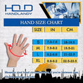 HANDLANDY Mens Work Gloves Touch screen, Utility Mechanic Gloves, Flexible Breathable Fit- Padded Knuckles & Palm Medium Grey