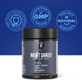 Night Shred Fat Burner and Natural Sleep Support | Ashwaganda, 5-HTP, CLA, Melatonin | Appetite Suppressant | Weight Loss Support Nighttime Fat