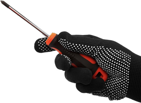 14 Pair Work Gloves with Grip Gloves for Men Womens, Safety Working Gloves | Anti-slip Knitted Nylon Cloth Gloves, Dot Grip Glove Liners Moving