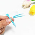 1 Pc Contact Applicator,Inserter+Tweezer with Soft Tip,Contact Lens Remover Tool,for Contact Lens Cases Health and Household Contact Lens Care(Blue)