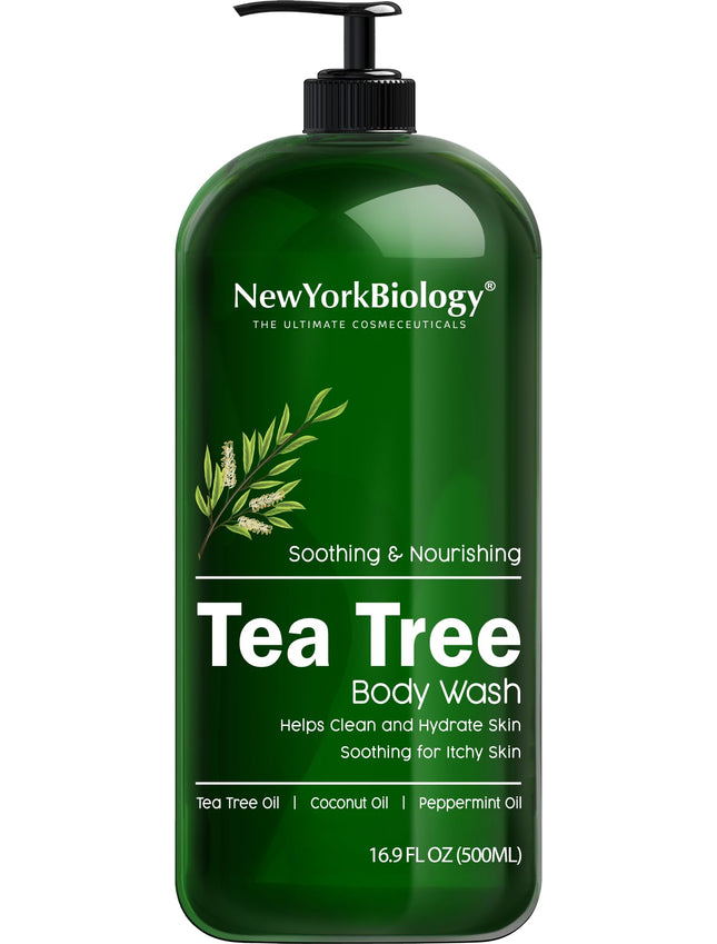 New York Biology Tea Tree Body Wash for Men and Women - Moisturizing Body Wash H