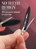 8Pcs Creaseless Hair Clips for Women Styling, Makeup Accessories, Black | MADHOLLY No Crease No Bend, Alligator Flat Hair Barrettes for Fixing