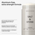 SALT & STONE Natural Deodorant - Santal | Extra Strength Natural Deodorant for Women & Men | Aluminum Free with Probiotics, Seaweed Extracts &