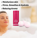 Rose Vanilla Bath Bomb Mega Foaming Bubbles Infused with Vanilla Jasmine Luxurious Spa Bath Essentials Nourishing Dry Skin Stress Relief Bath Gift