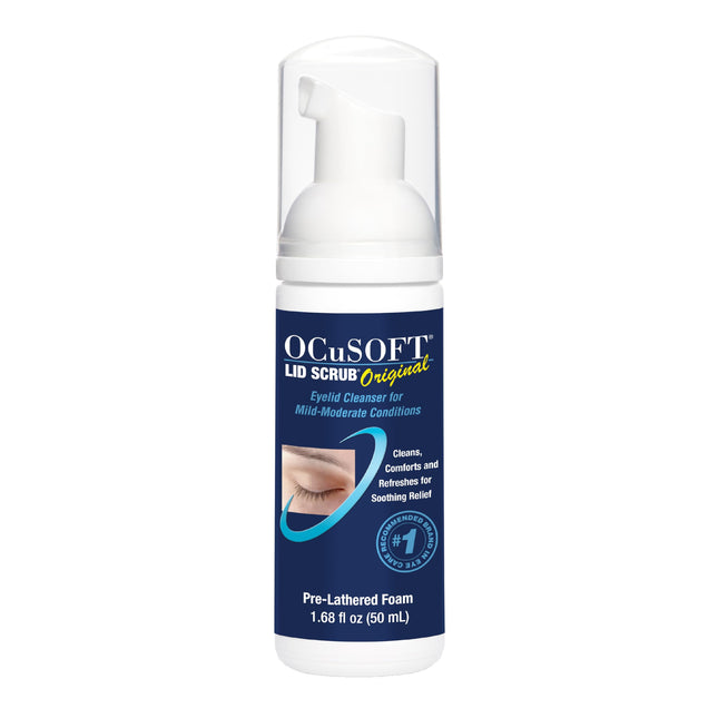 Ocusoft Original Foaming Eyelid Cleanser - Mild Instant Foam to Remove Oil, Dust