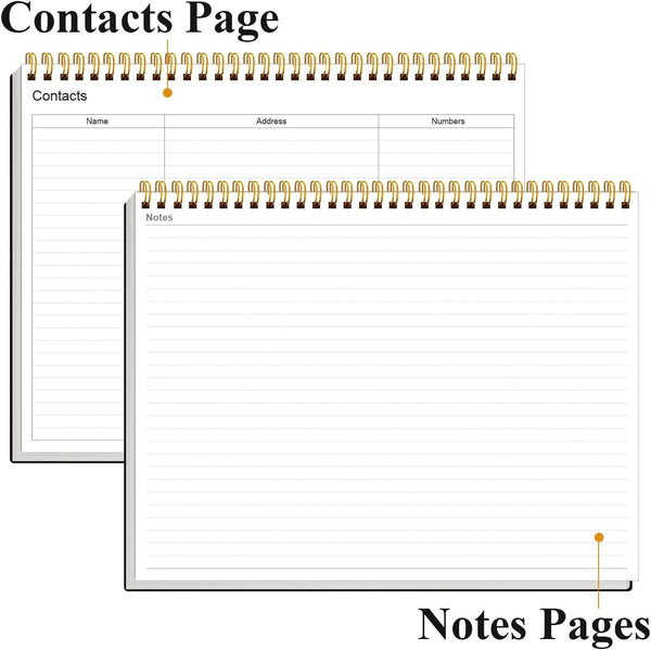 Weekly Productivity Dashboard - 8.5" x 11" Dashboard Desk Notepad Has 6 Focus Areas to List Tasks for Goals, Projects, Clients, Academic or