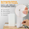Rechargeable Travel Makeup Mirror 72 LED Lighted Makeup Travel Mirror Compact Slim Vanity Mirror with Lights Makeup Mirror with 3 Lighting Modes