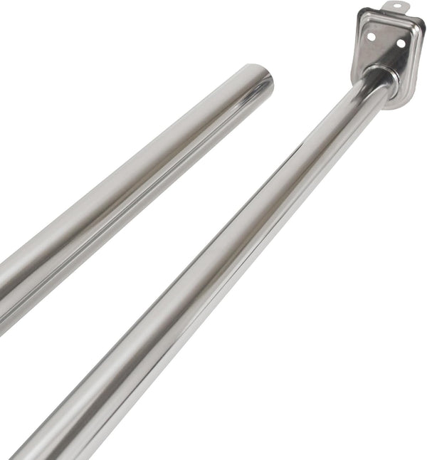 Design House Closet Rod, Adjustable, 27-Inches to 48-Inches, Steel Construction, Polished Chrome, 2.75 in. D x 42.0 In. L, 206045 Polished Chrome 48"