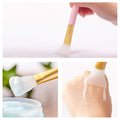 Cuttte 4pcs Silicone Face Mask Applicators, Flexible Facial Mud Masks Applicator, Hairless Moisturizers Tools, Soft Facial Brushes for Mud, Clay,