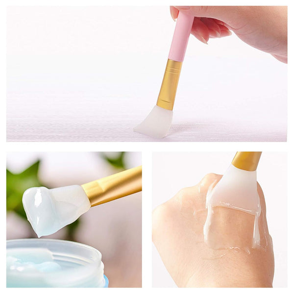 Cuttte 4pcs Silicone Face Mask Applicators, Flexible Facial Mud Masks Applicator, Hairless Moisturizers Tools, Soft Facial Brushes for Mud, Clay,