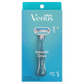 Gillette Venus Smooth Razor for Women, Includes 1 Reusable Razor Handle + 2 Count 3-Bladed Refills, Ergonomic Soft Grip Handle 1 Count (Pack of 1)