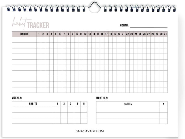 Habit Tracker by Shelby Sacco - Daily Habit Tracker Journal with Affirmations and Educational Material on the Habit Loop for Creating Habits to