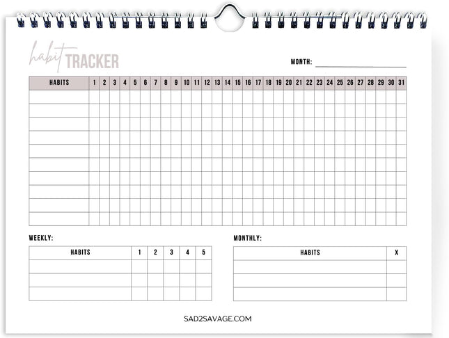Habit Tracker by Shelby Sacco - Daily Habit Tracker Journal with Affirmations an