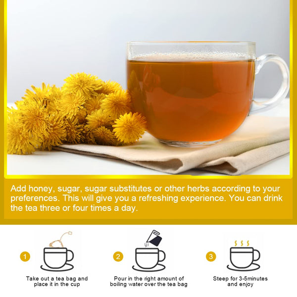 Organic Dandelion Leaf & Root Tea, Supports Kidney Function and Healthy Digestion, Caffeine Free, 40 Tea Bags Dandelion Leaf & Root 40 Count (Pack