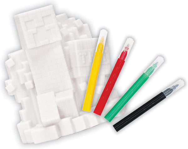 Tara Toys Minecraft Design A Vinyl™ Toy Figure with Washable Markers, 5-Pieces, 3 Years and Up - Creeper