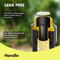 Garden Hose 3FT - PHLEX PRO Water Hose Heavy Duty Premium 5/8'' Rubber 3-Layer, Innovation Flexible Hybrid Lightweight Water Hose, Full Brass Male