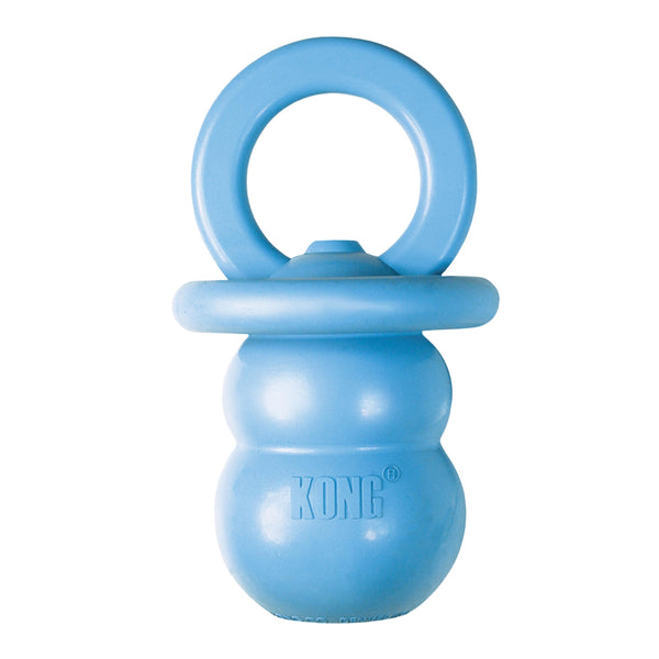 KONG Puppy Binkie - Pacifier Dog Toy for Puppies - Stuffable Treat Chew Toy for Treats - Durable Natural Rubber for Teething Puppy - for Medium