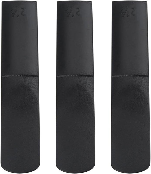Alto Saxophone Reeds,Plastic Reeds For Alto Sax,3pcs Plastic Alto Saxophone Mouthpiece Reeds Strength 2.5 Repair Reed Accessory Black For Alto Sax