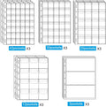 15 Sheets Plastic Coin 9-Hole 5 Sizes Pocket Pages Standard Coin Currency Money Pocket Inserts Collecting Sleeves for Coin Stickers Currency