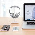 Headphone Stand Gaming Headset Holder Universal Aluminum Metal Headphone Holder Hanger with Aluminum Supporting Bar Flexible Headrest ABS Solid
