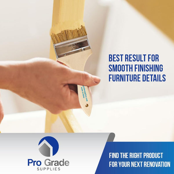 Pro Grade 4" Chip Brushes, Disposable Paint Brushes, for Sealers, 96 Pack | Natural bristle, wood handle | Bulk Pack | For Deck Stain & Fence