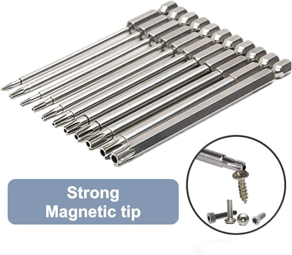 aiyun 11Piece Star Screwdriver Bit Set Shark Vacuum Security (75mm Length) 75mm Length (T6-T40)