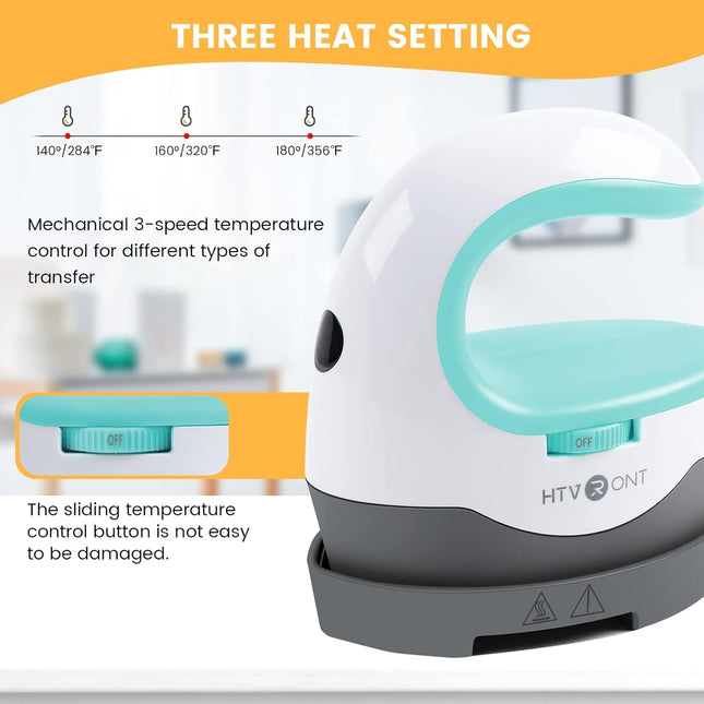 HTVRONT Heat Press Mini Heat Press Machine, Small Heat Press Portable Iron Press Machine for T Shirts, Hats, Heating Tra