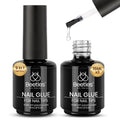 Beetles Gel Polish 9 in 1 Gel Nail Glue for Clear Acrylic Nail Tips | 2Pcs 15ml Long Lasting Nail Gel Kit for False Nails Tips, Base Blooming Nail