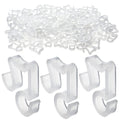 AccEncyc 100 Pcs Outdoor Light Clips Hooks for Outdoor String Lights Gutter Clips for Hanging Christmas Village Accessories 100Pcs Clear