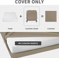 Easy-Going Waterproof Patio Seat Cushion Covers 22x20x4 inch 6 Pack Replacement Non-Slip Outdoor Cushion Slipcover with Zipper and Adjustable