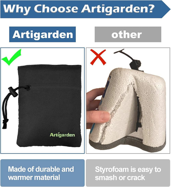 Artigarden Upgraded Outdoor Faucet Cover Socks for Winter Freeze Protection | Insulated Fabric Covers for Water Hoses, Reusable Winter Hose Bib