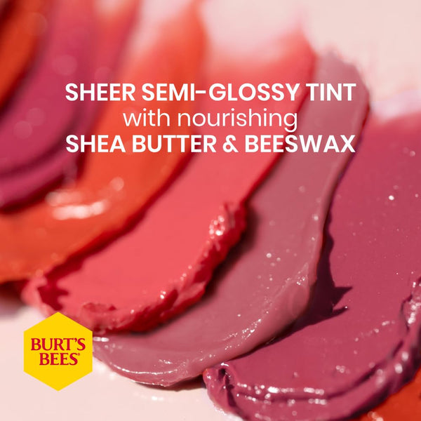 Burts Bees 100% Natural Tinted Lip Balm, Hibiscus with Shea Butter & Botanical Waxes 1 Tube