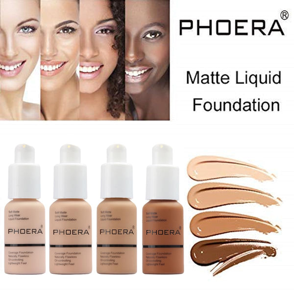 PHOERA Foundation, Natural Foundation Makeup, 104 Buff Beige, 30ml, 2 Pack | Full Coverage Foundation, Flawless, Long Lasting, Waterproof No