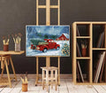 Eiazuiks Paint by Number for Adults. Christmas Paint by Numbers for Adults Beginner Drawing Paintwork with 3 Paintbrushes Paint Canvas Oil
