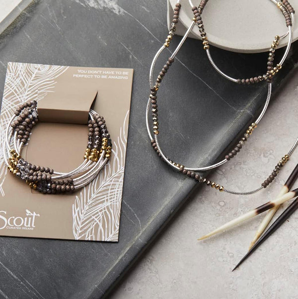 Scout Curated Wears - Women's Scout Wrap Bracelet & Necklace - Turquoise Combo/Gold